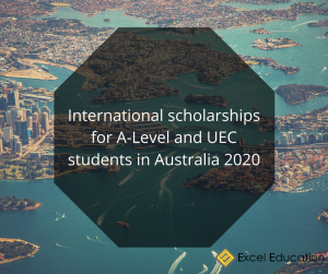 International scholarships for A-Level and UEC students in Australia 2020