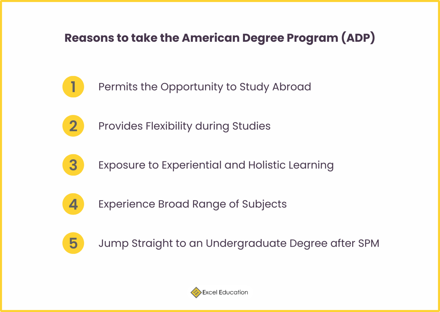 American Degree Transfer Program (ADTP) Excel Education Study in Australia, Malaysia, the UK